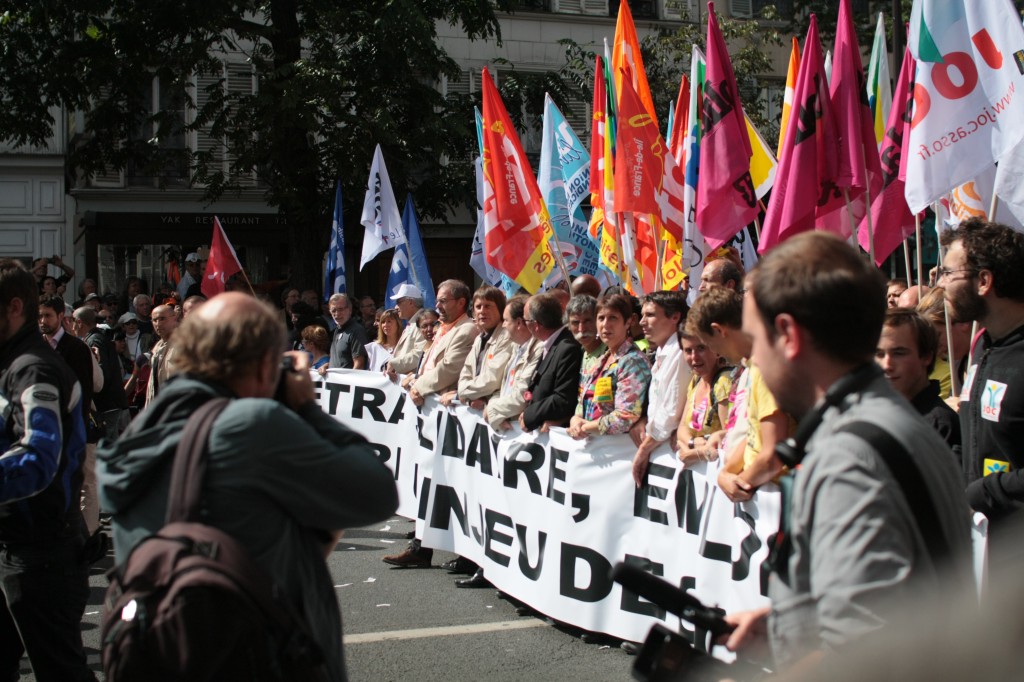 #7sept: Tête de cortège Paris