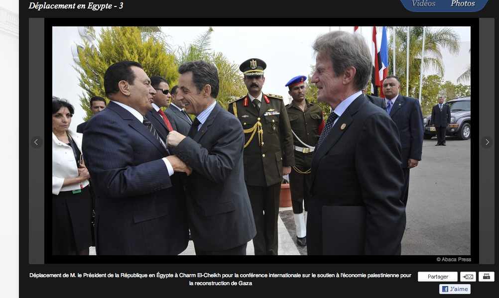 Sarkozy et Moubarak