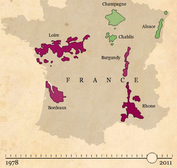 French wine map shows the best vintage, from 1978 to 2011 - Telegraph